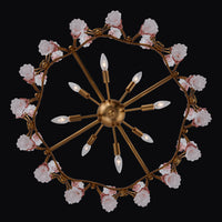 23'' Bella 8 Light Antique Brass Chandelier
