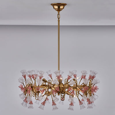 23'' Bella 8 Light Antique Brass Chandelier
