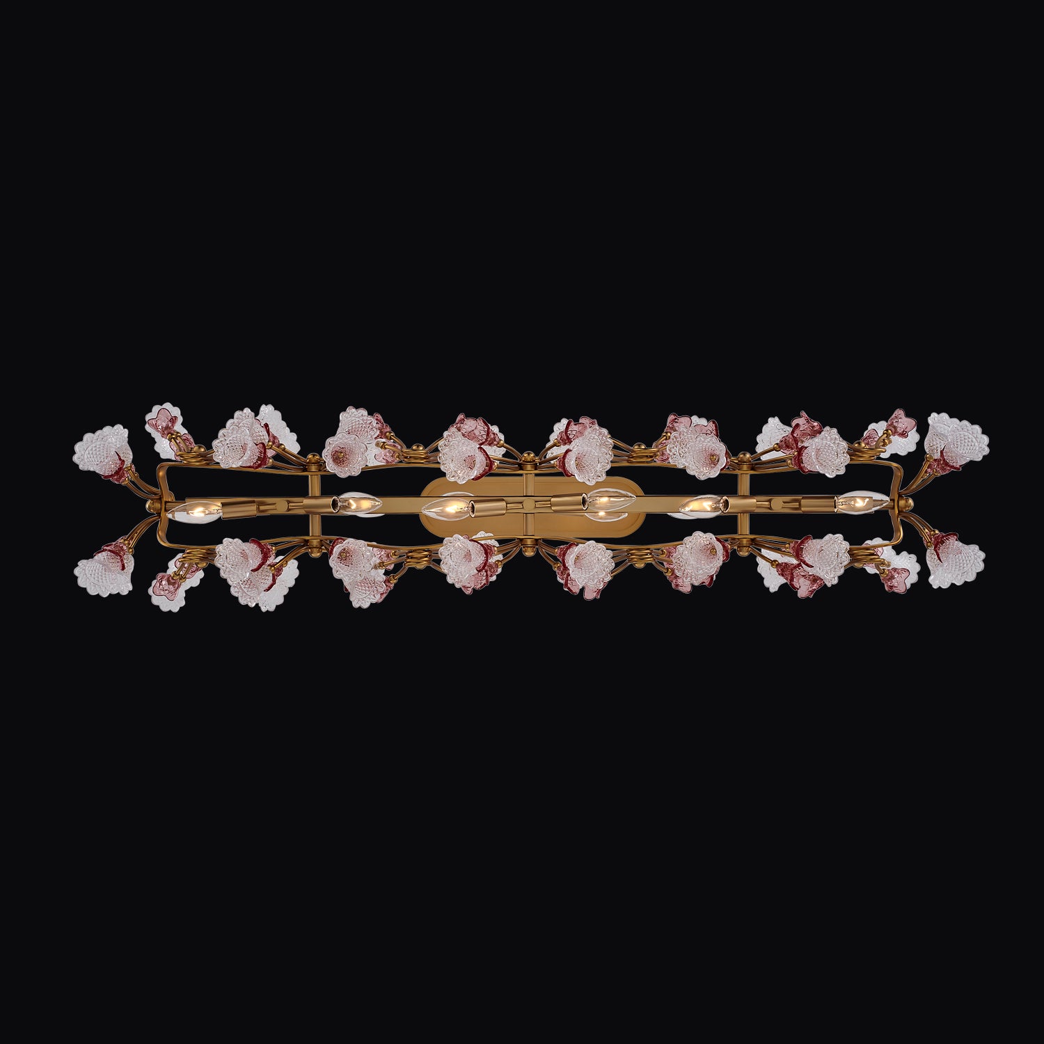 15'' Bella 12 Light Antique Brass Linear Pendant