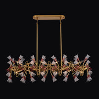 15'' Bella 12 Light Antique Brass Linear Pendant