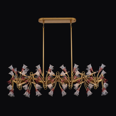 15'' Bella 12 Light Antique Brass Linear Pendant