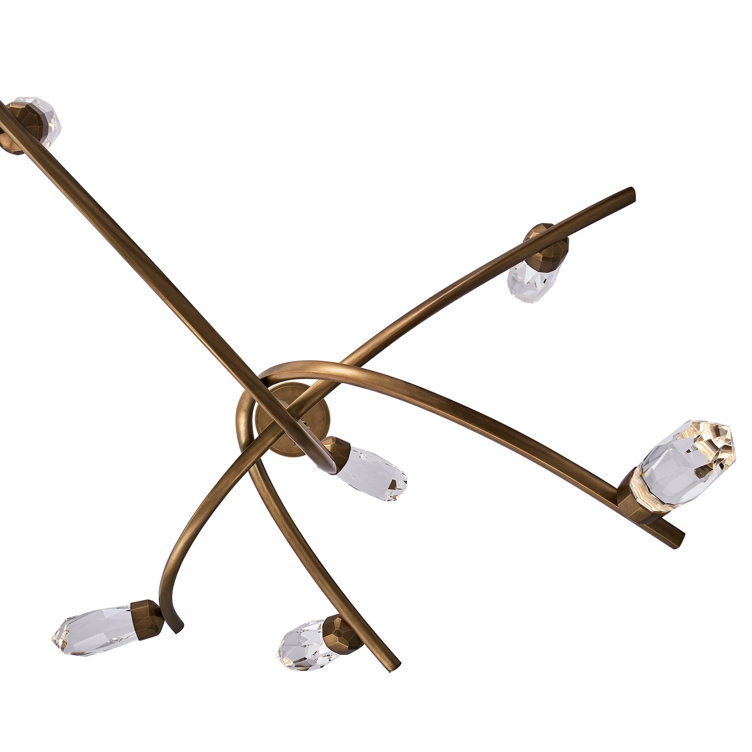 36'' Bilancia 6 Light True Brass Chandelier