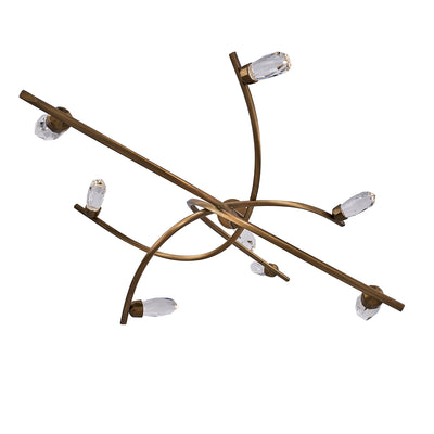 48'' Bilancia 8 Light True Brass Chandelier