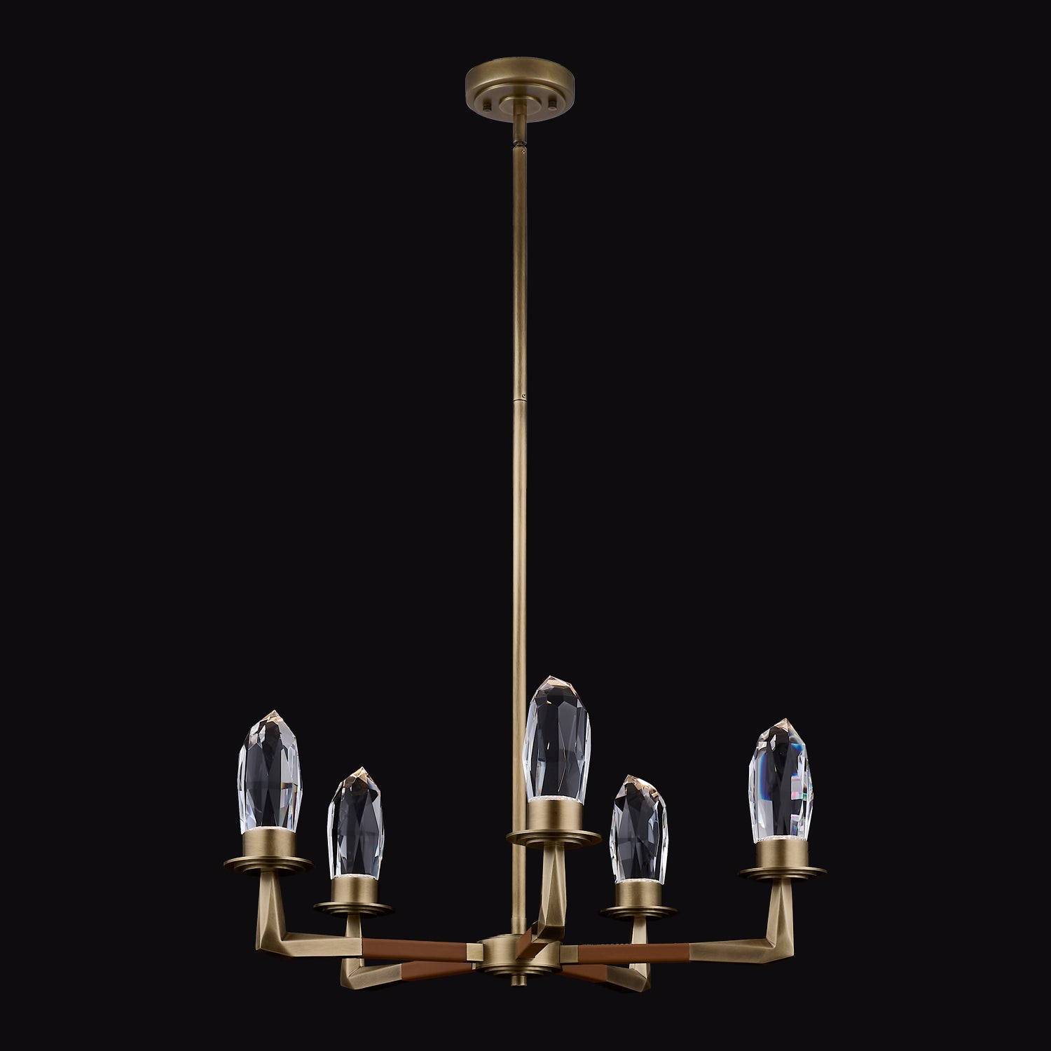 13'' Misto 5 Light Satin Brass Chandelier