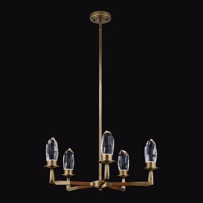 13'' Misto 5 Light Satin Brass Chandelier