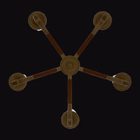 13'' Misto 5 Light Satin Brass Chandelier