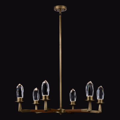 18'' Misto 6 Light Satin Brass Chandelier