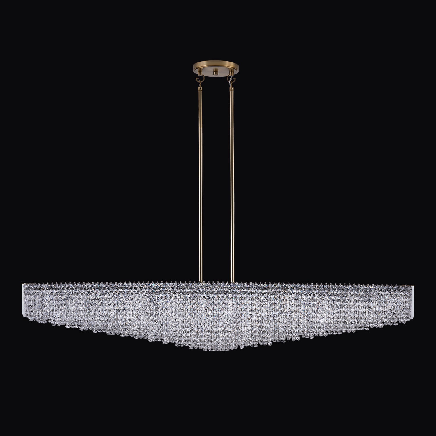 10'' Durant 11 Light Winter Brass Linear Pendant