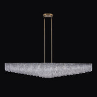 10'' Durant 11 Light Winter Brass Linear Pendant