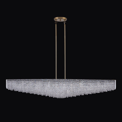 10'' Durant 11 Light Winter Brass Linear Pendant
