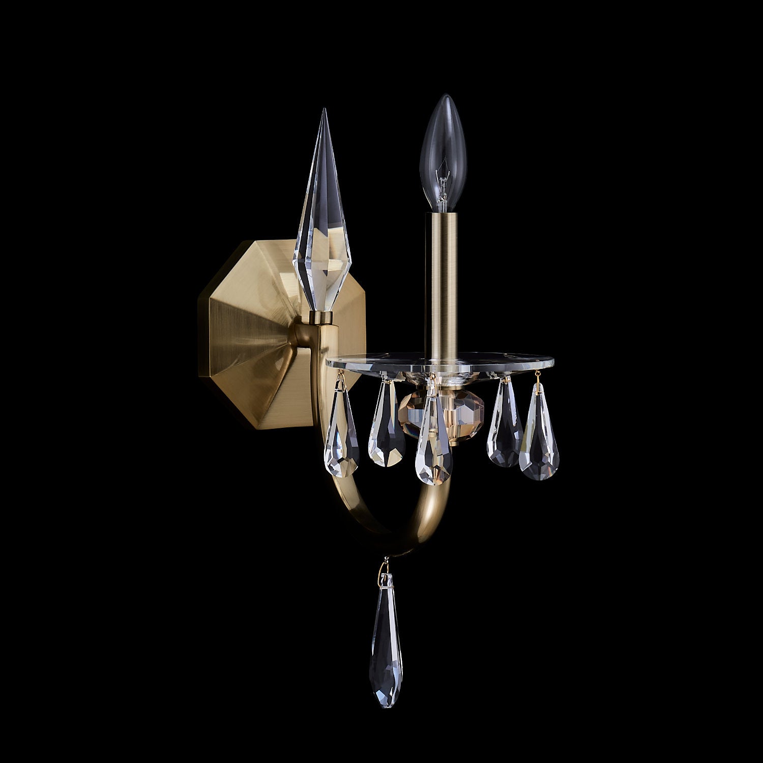 6'' Passo 1 Light Brushed Brass Wall Sconce