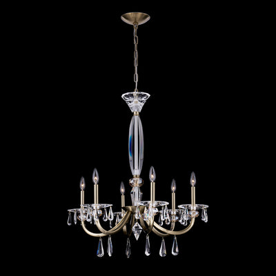 32'' Passo 6 Light Brushed Brass Chandelier