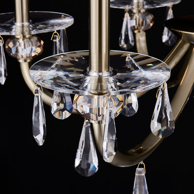 32'' Passo 6 Light Brushed Brass Chandelier