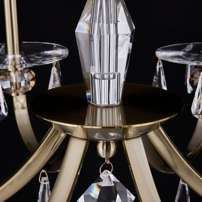 32'' Passo 6 Light Brushed Brass Chandelier