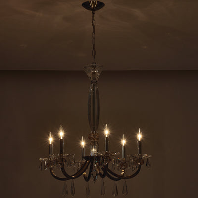 32'' Passo 6 Light Brushed Brass Chandelier