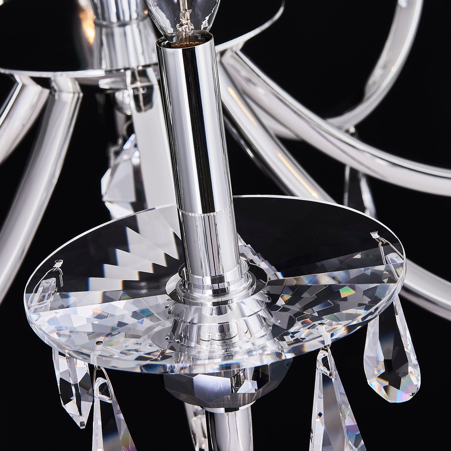 33'' Passo 8 Light Silver Chandelier