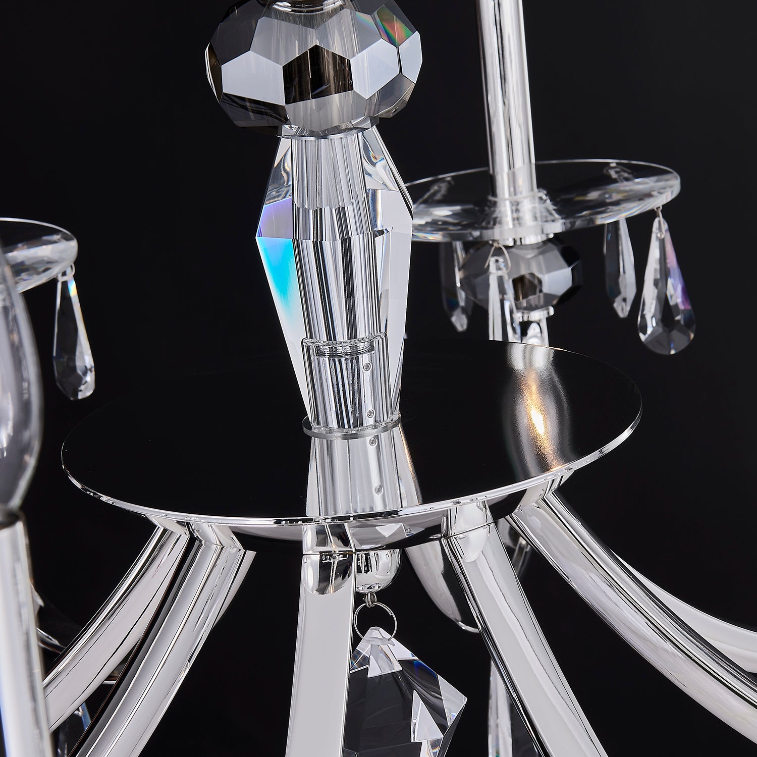 33'' Passo 8 Light Silver Chandelier