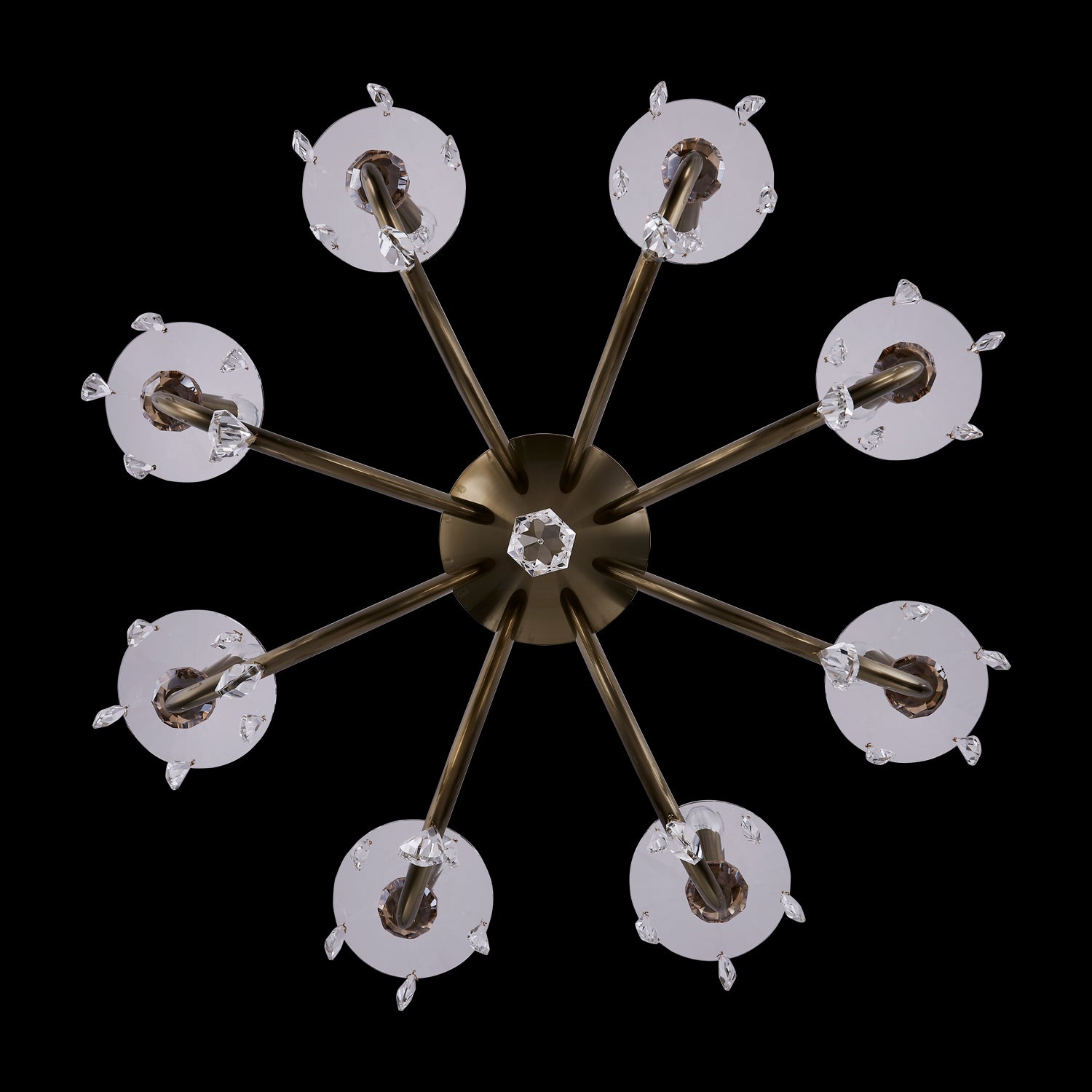 33'' Passo 8 Light Brushed Brass Chandelier
