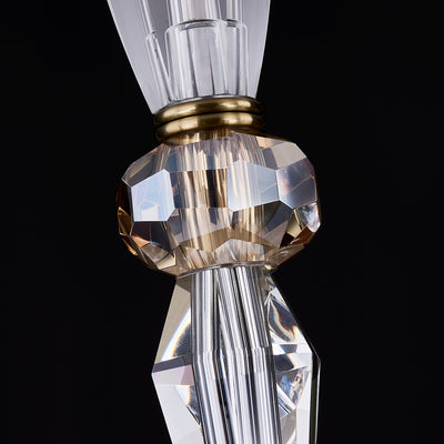 33'' Passo 8 Light Brushed Brass Chandelier