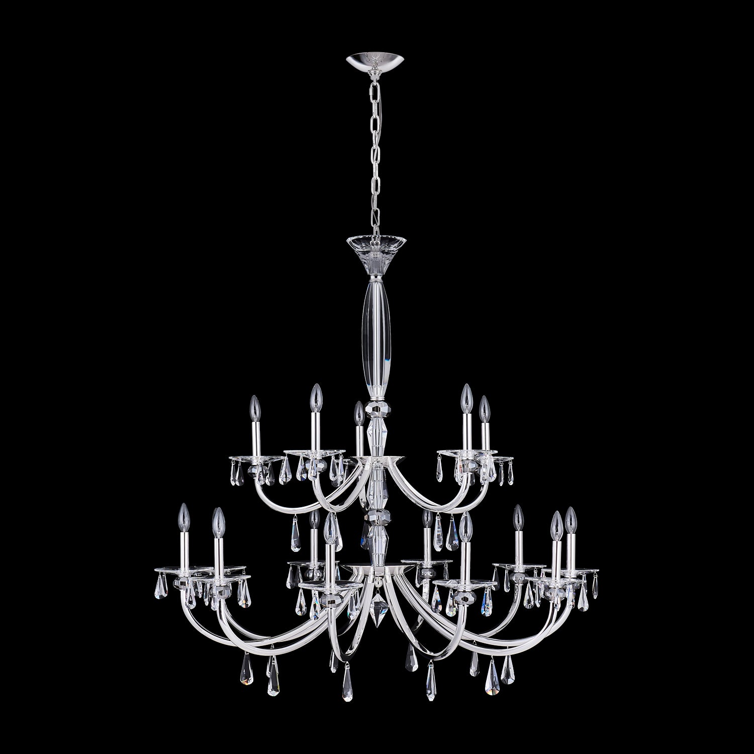 46'' Passo 15 Light Silver Chandelier