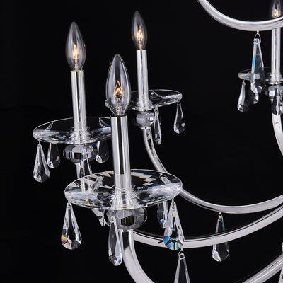 46'' Passo 15 Light Silver Chandelier