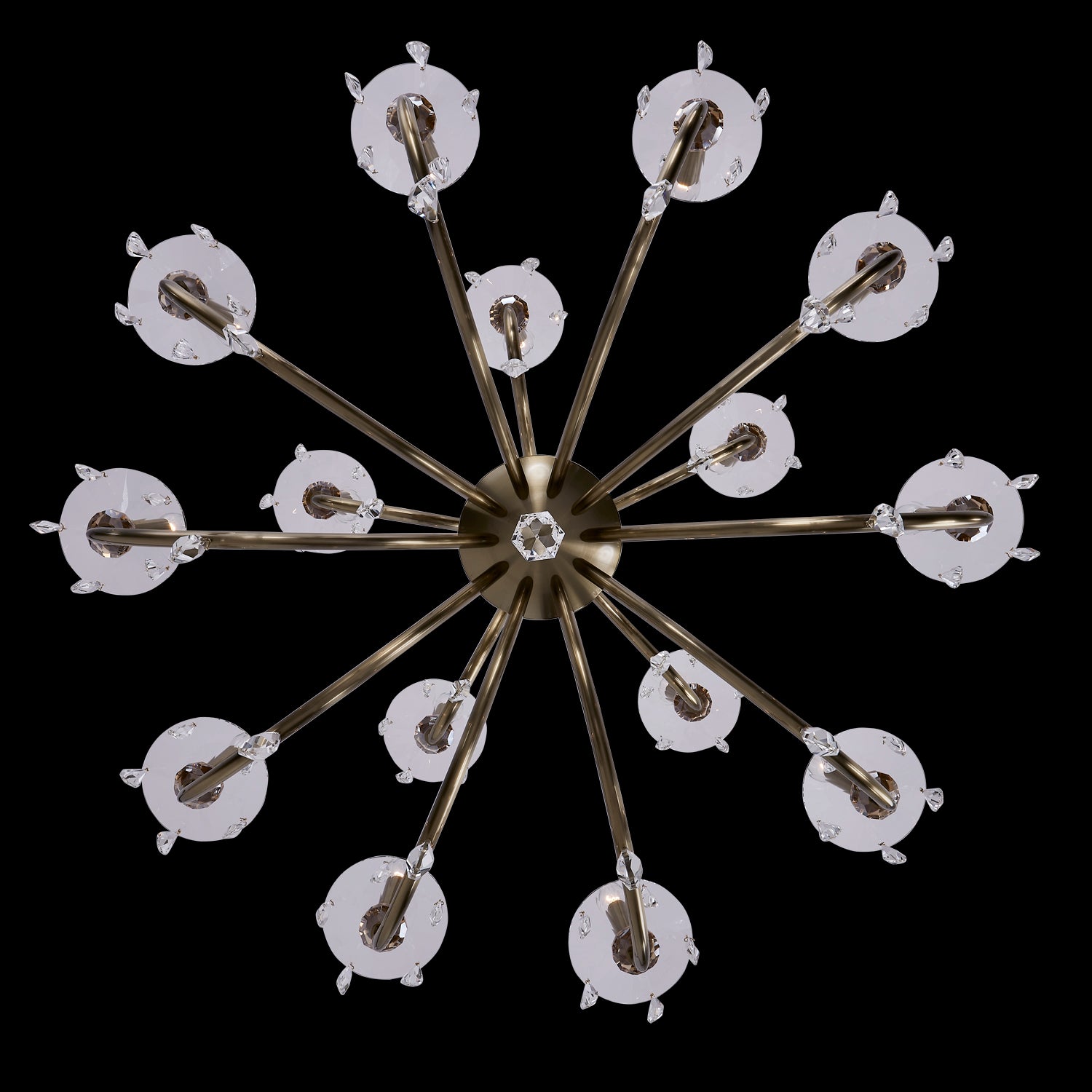 46'' Passo 15 Light Brushed Brass Chandelier