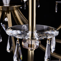 46'' Passo 15 Light Brushed Brass Chandelier