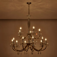 46'' Passo 15 Light Brushed Brass Chandelier