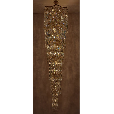 110'' Cadere 42 Light Two Tone 18K Gold Chandelier