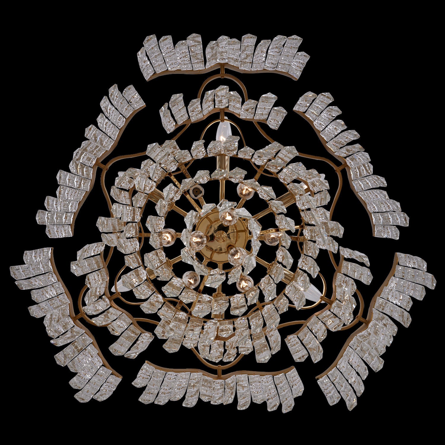 25'' Cadere 15 Light Two Tone 18K Gold Chandelier