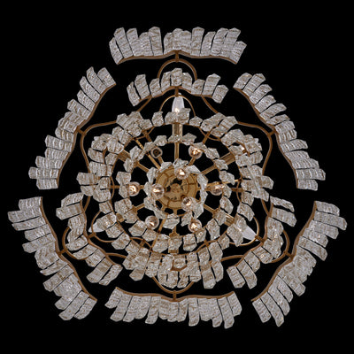 25'' Cadere 15 Light Two Tone 18K Gold Chandelier