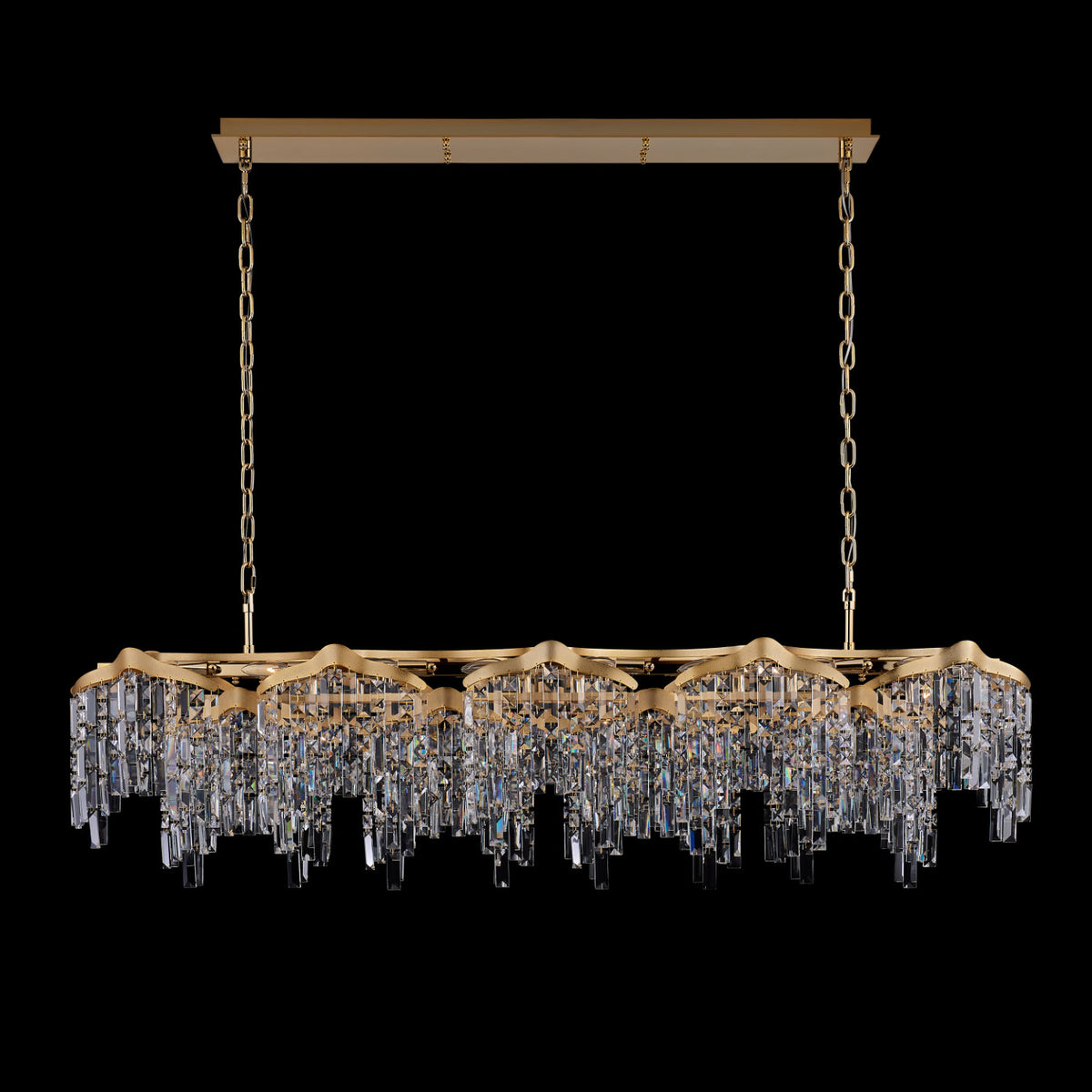 19'' Cadere 24 Light Two Tone 18K Gold Linear Pendant