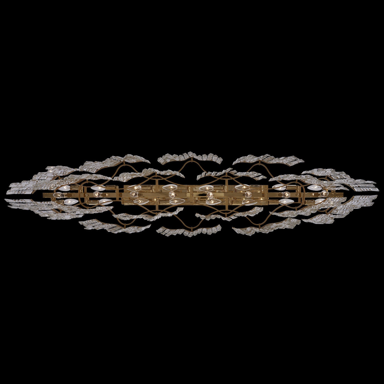19'' Cadere 24 Light Two Tone 18K Gold Linear Pendant