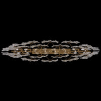 19'' Cadere 24 Light Two Tone 18K Gold Linear Pendant