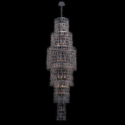95'' Catene 52 Light Chrome Chandelier