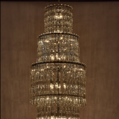 95'' Catene 52 Light Chrome Chandelier