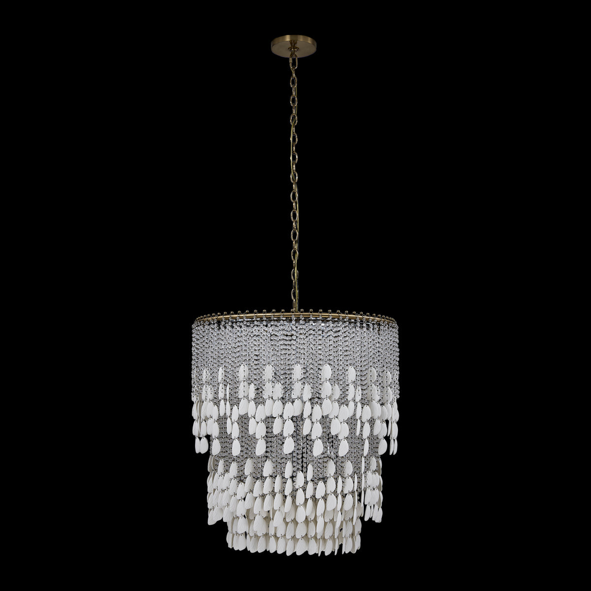 31'' Farfalle 18 Light Brushed Champagne Gold Chandelier