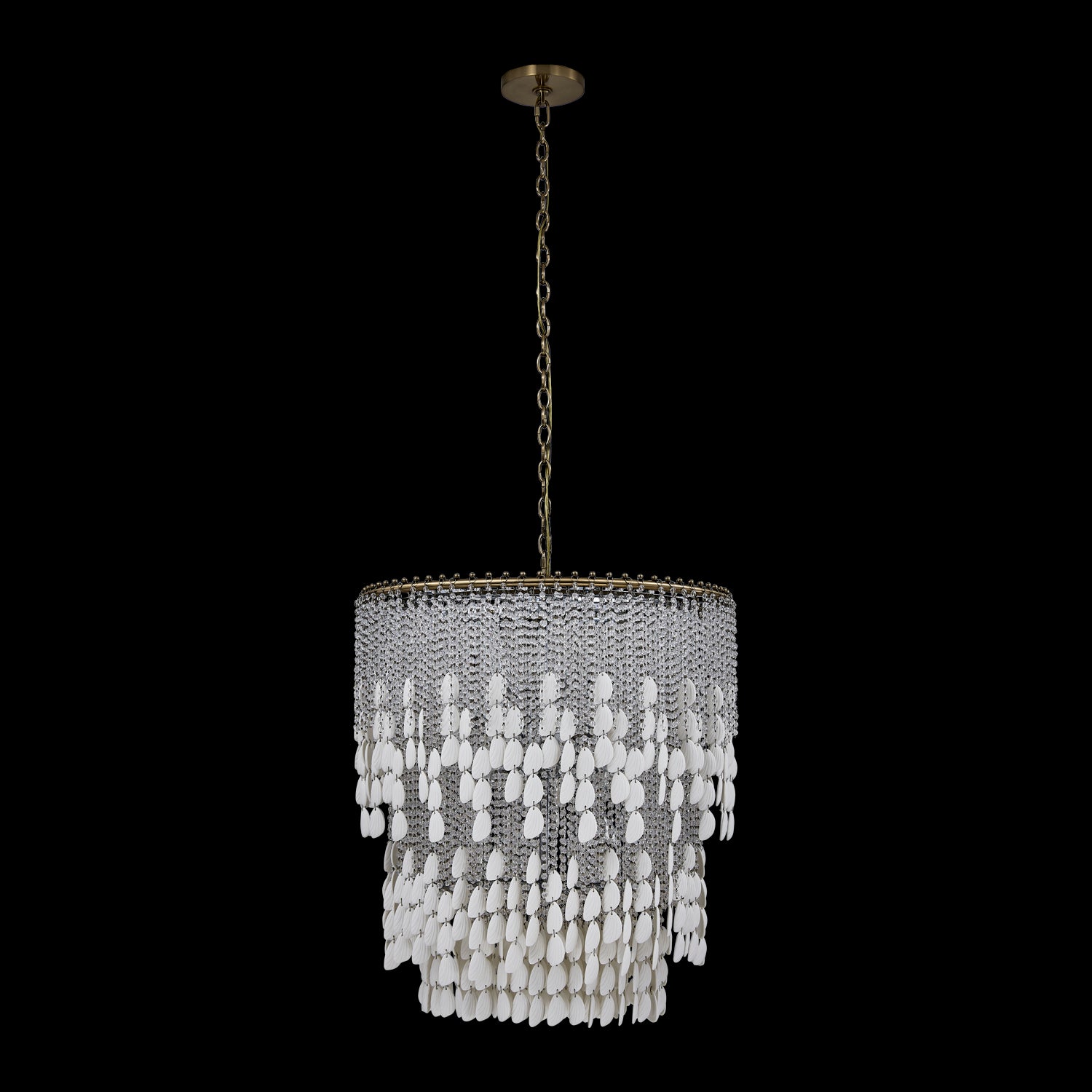 31'' Farfalle 18 Light Brushed Champagne Gold Chandelier