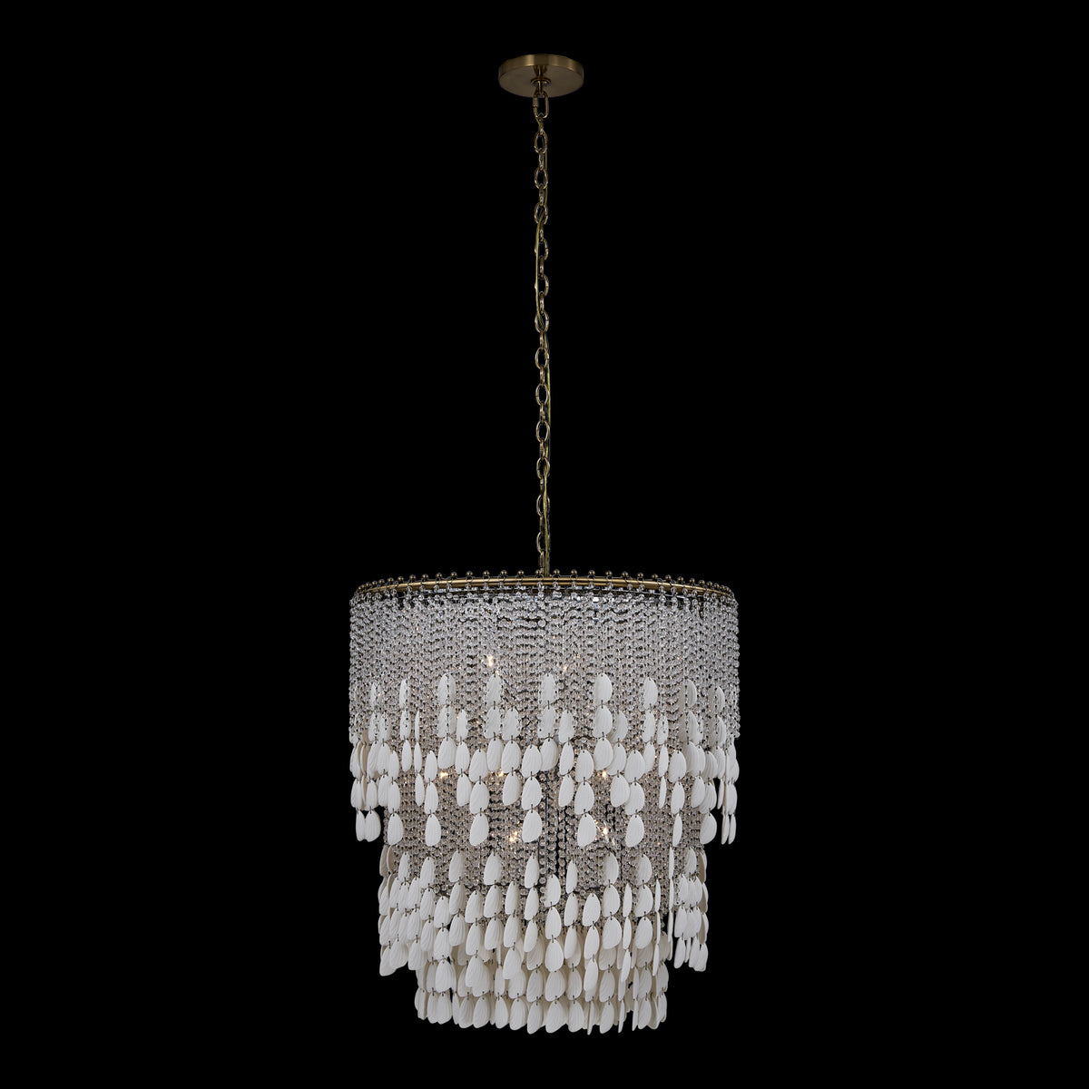 31'' Farfalle 18 Light Brushed Champagne Gold Chandelier