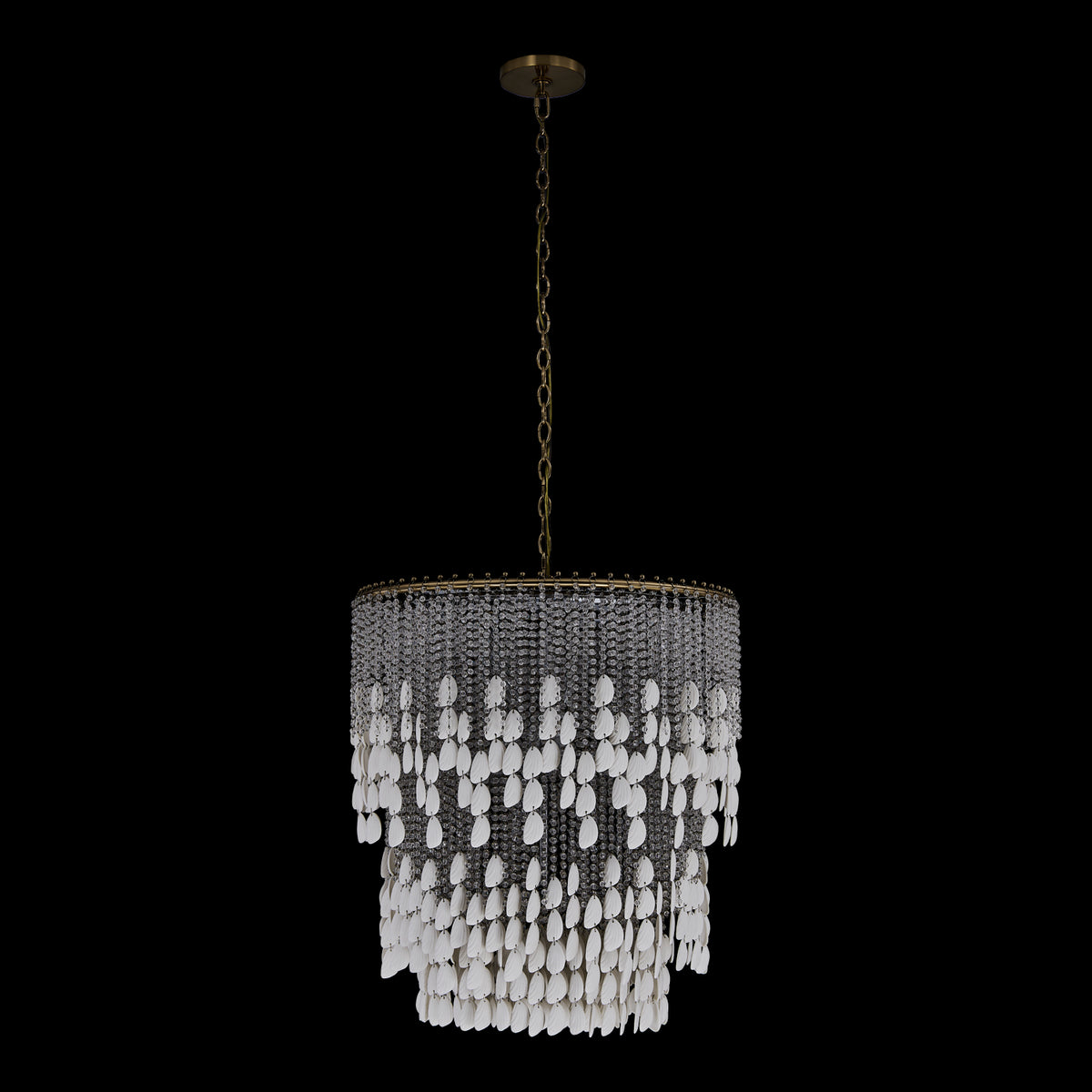 31'' Farfalle 18 Light Brushed Champagne Gold Chandelier