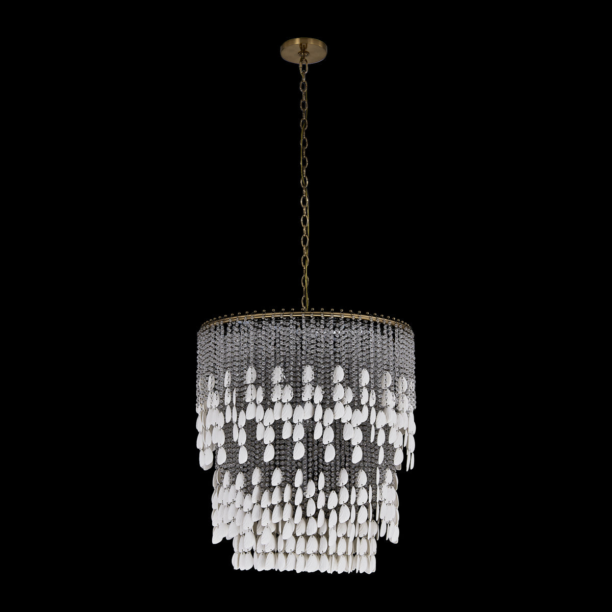 31'' Farfalle 18 Light Brushed Champagne Gold Chandelier