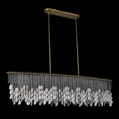 15'' Farfalle 9 Light Brushed Champagne Gold Linear Pendant