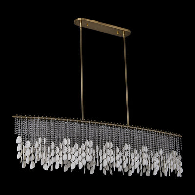 15'' Farfalle 9 Light Brushed Champagne Gold Linear Pendant