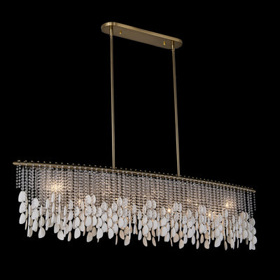 15'' Farfalle 9 Light Brushed Champagne Gold Linear Pendant