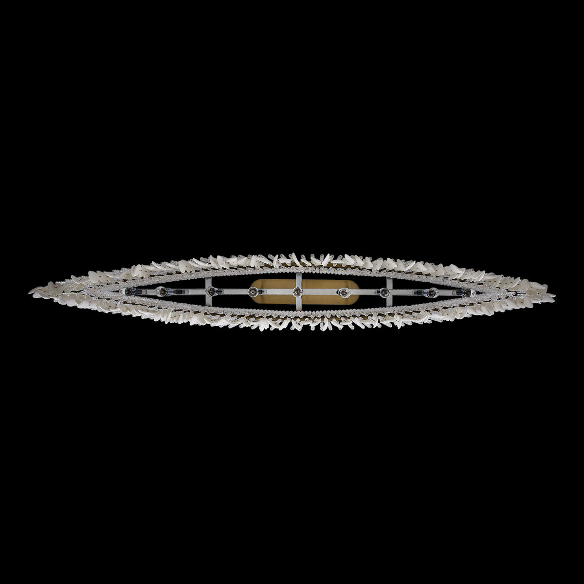 15'' Farfalle 9 Light Brushed Champagne Gold Linear Pendant