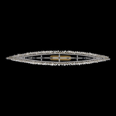 15'' Farfalle 9 Light Brushed Champagne Gold Linear Pendant