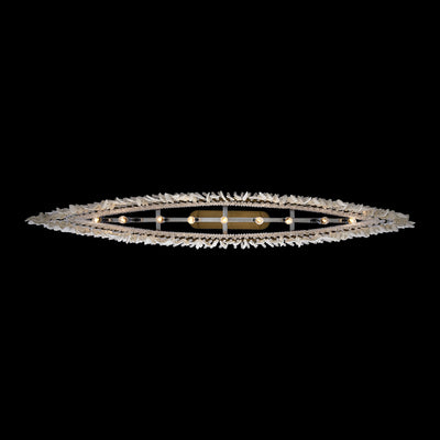 15'' Farfalle 9 Light Brushed Champagne Gold Linear Pendant