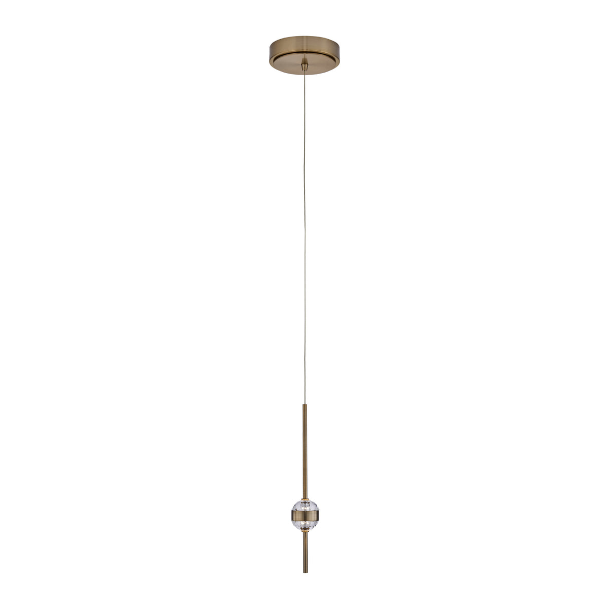 14'' Goccia 2 Light Winter Brass Mini Pendant