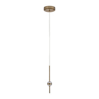 14'' Goccia 2 Light Winter Brass Mini Pendant