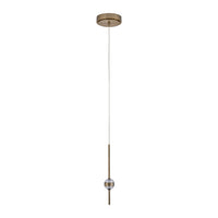 14'' Goccia 2 Light Winter Brass Mini Pendant